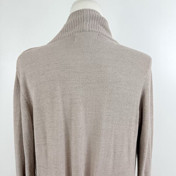 Barefoot Dreams Cozychic Ultra Lite Knit Cardigan XS Tie Back Shawl Collar Taupe - Picture 8 of 13